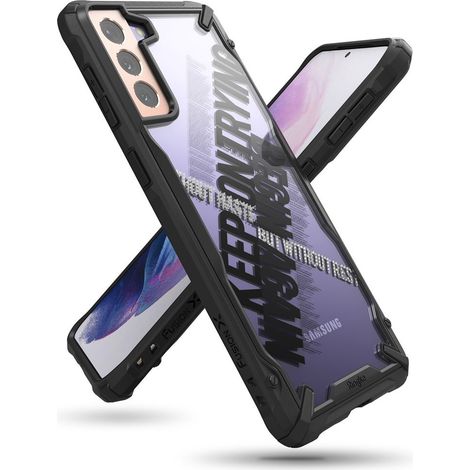 Custodia blindata Cross per Galaxy S21+ 5G Fusion X Design Cross con cornice, nera (1/5)