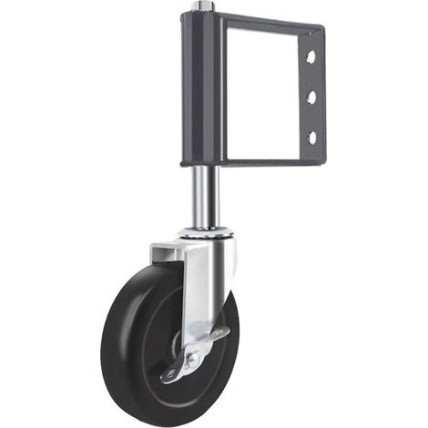 Roues pour portails en bois, Roues à ressort pour portails, Roues de support pour portails de ferme avec frein, Roues de support pour portails en bois avec pivot à 360°, capacité de 220 livres. (1/5)
