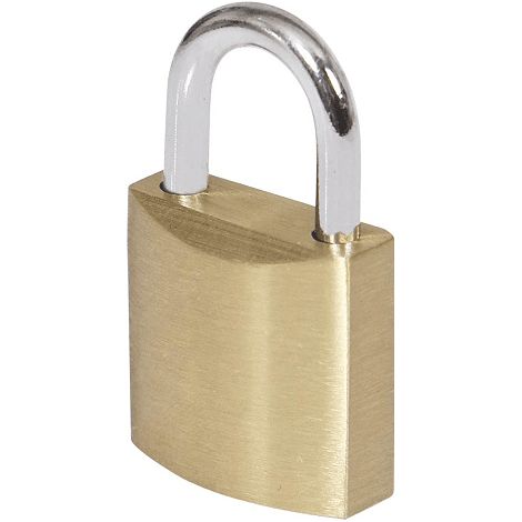 Candado de laton macizo con llave 48 mm Dorado (1/4)