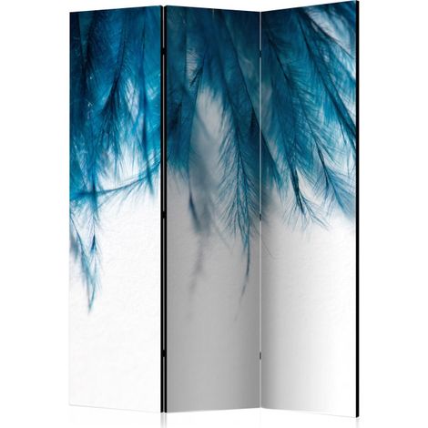 Paravent 3 Volets "Sapphire Feathers" 135x172cm (1/2)
