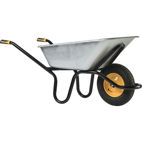 Schubkarre HAEMMERLIN Aktiv Excellium Plus 120L RENO Galva Luftgefülltes Rad Grau - 305400605