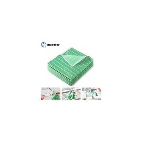 Juego de 4 paños de microfibra de bambú – Ideales para ventanas, espejos, azulejos y carrocería de automóviles – Accesorio de limpieza para el hogar y el baño.
