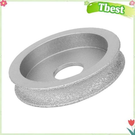 Tbest Meule diamantée brasée Roue Abrasive Concave de meule de diamant brasée de 7.3 cm quincaillerie meuleuse Meule concave 1.5 (1/4)