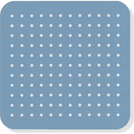GEMITEX Tappetino per Doccia Antiscivolo CELESTE Made in Italy, Resistente alla muffa, antibatterico, con ventosa, Tappetini da bagno anti slip, 53x53 cm, 100% PVC. (1/2)