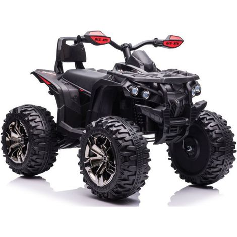 Quad eléctrico con respaldo QLS-3288, luces LED y reproductor MP3, color negro. (1/5)