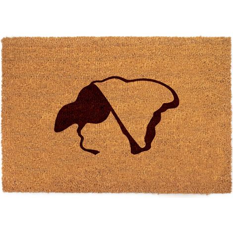Lupia - Zerbino in fibra di cocco Naturale stampato 40x60 cm maschera di PULCINELLA