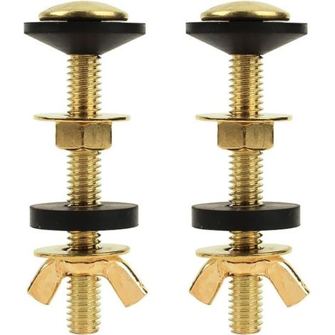 Lot de 2 boulons de réservoir de toilette à cuvette, vis de 7 (1/4)