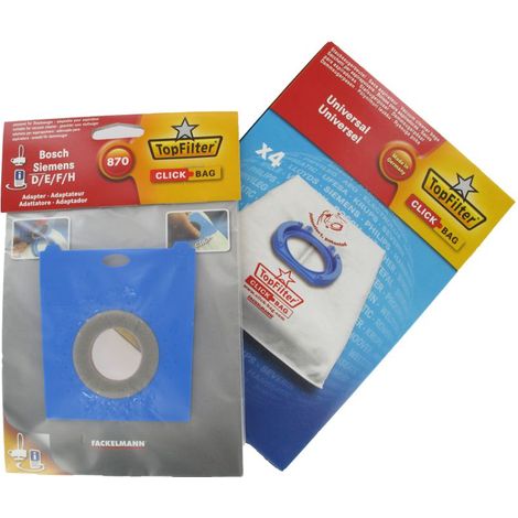 Adaptateur Sac Aspirateur Bosch Siemens Lot de 4 (1/4)