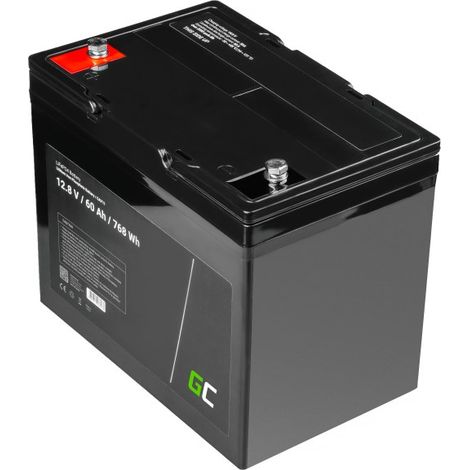 Batterie de véhicule Green Cell CAV11 Lithium Fer Phosphate (LiFePO4) 60 Ah 12,8 V Marine / Loisirs (1/5)