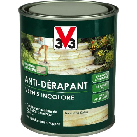 Vernice antiscivolo per pavimenti esterni/interni V33 satinata incolore 0,75 l V33