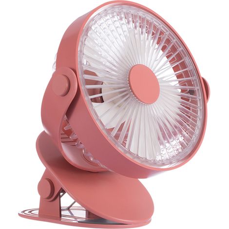 Ventilador de escritorio personal multifuncional portátil y giratorio de 360° con luz nocturna LED, 5 velocidades, conexión USB, ideal para el hogar, el dormitorio o la oficina.