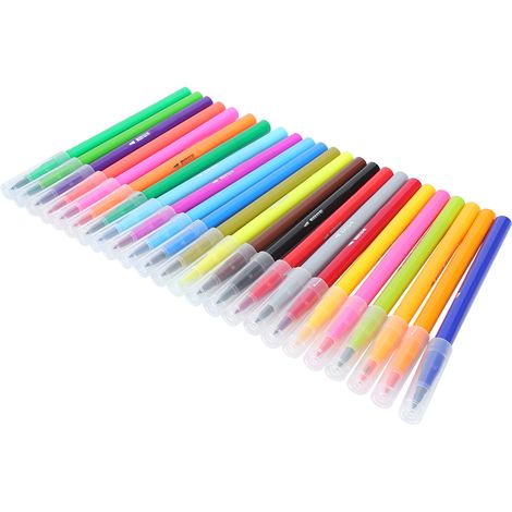 Lot de 24 feutres à pointe souple colorées, stylos pinceaux pour peinture, marqueurs artistiques (1/5)