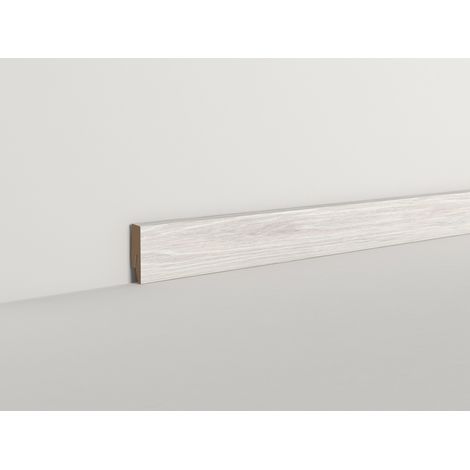 Classen Clip-Fußleiste 240 cm 58 x 19 mm Eiche Ramisco weiss Clip-Fußleiste