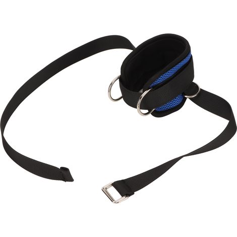 Sangle cheville ajustable à velcro, ceinture d'entraînement force jambes et hanches, exercices fitness, bleu, équipement sportif résistant (1/5)