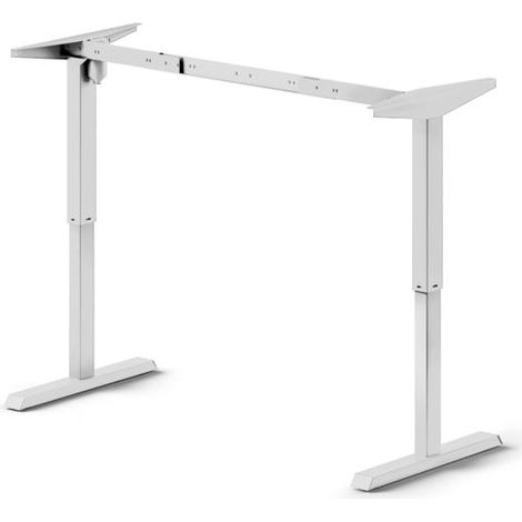 Emuca - Table motorisée à hauteur réglable 660-1170mm charge maxi 55kg finition blanc - 2009112 (1/5)