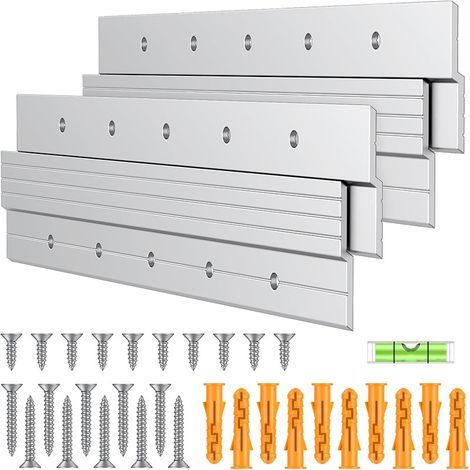 Heavy-duty mirror mounting rail with hooks, heavy-duty mounting bracket for photo frames, suitable for heavy-duty photo frames. (1/4)