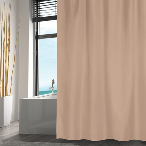 Rideau de douche Polyester 180x200cm Cappuccino MSV (1/5)
