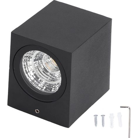 Projecteur LED Extérieur 5W Étanche Aluminium 220V pour Mur Jardin Terrasse Façade Luminaire Blanc 8x7.5x6.5cm (1/5)