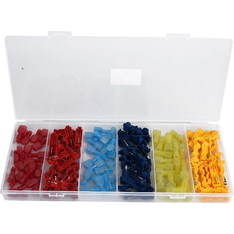 Sortimentsset mit 120 Schnellverbindern (männlich und weiblich, rot, blau, gelb) (1/4)
