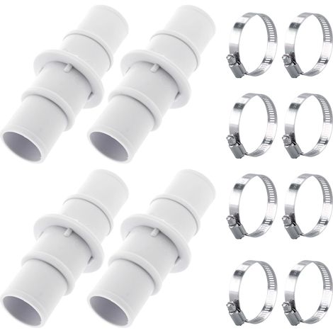 (Confezione da 4) Connettore adattatore per tubo flessibile per piscina da 1-1/4" o 1-1/2" per aspirapolvere per piscina, connettore adattatore per tubo flessibile per aspirapolvere per piscina in pla
