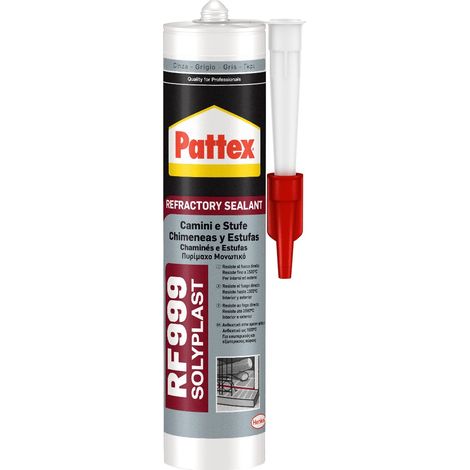 Silicone Sigillante Refrattario per forni camini e stufe RF 999 Grigio 300 ml BOX 12 Pezzi PATTEX by HENKEL