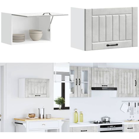 vidaXL Küchen-Hängeschrank Lucca Betongrau Holzwerkstoff (1/5)