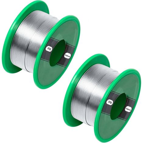 1 Bobine Fil à souder 0.8mm, Noyau colophane, Soudure électronique, Pour circuits imprimés, Câbles, Réparation DIY