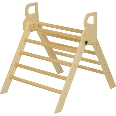 Structure d'escalade pour enfants de 18 à 48 mois, idéale pour développer l'équilibre et la coordination. Dimensions : 82 x 66 x 71 cm. Matériaux naturels. (1/5)