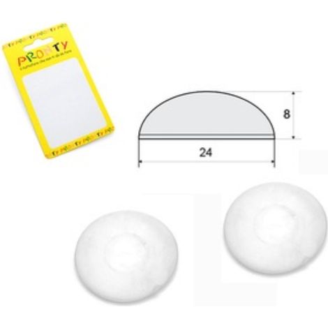 cf 6 piA ces butoirs adhA sifs goutte transparente 24x8 mm