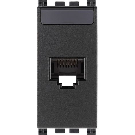 VIMAR 19339.11 - Presa RJ45 Netsafe Cat5e UTP grigio (Arkè) (1/4)