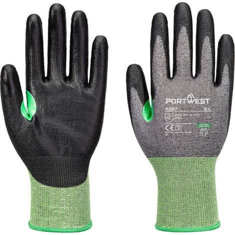 Guanto antitaglio Cs C18 Pu - Taglia S - Grigio/nero - Portwest