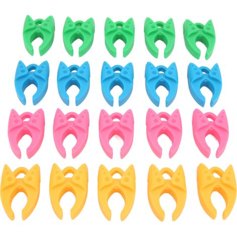 20 Stück Spulenhalter-Klemmen in 4 Farben, Silikon, Anti-Fadenausfall, Spulenfixierung, Spulenclip (1/5)
