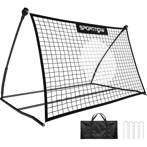 SPORTNOW Football Rebounder Net with Carry Bag and Ground Stakes