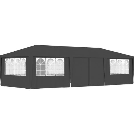 Carpa profesional para fiestas con paredes gris 90 g/m² 4x9 m vidaXL (1/2)