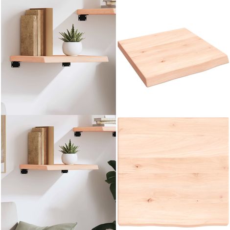 Wandregal 40x40x(2-4) cm Massivholz Eiche Unbehandelt - Wandregal - Eichendielen - Holzmöbel - Rustikal - Deko Regal - Home & Living (1/5)