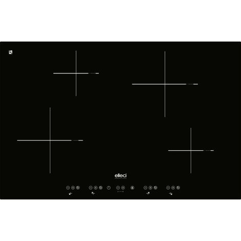 piano cottura induzione elleci LEAF 80 Keratek Plus 86 Nero Assoluto PKIL80186 (1/2)