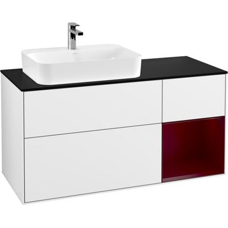 V&B Waschtischunterschrank Finion 120cm, Pl bla m, Reg re Peo, glo wh. Lac (1/2)