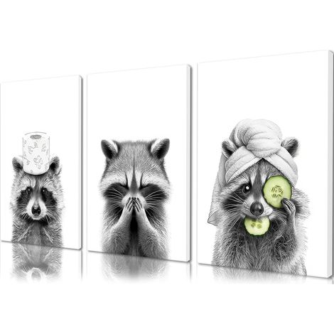 Set of 3 Bathroom Poster Toilet Humour Bath Picture for Rooms (1/5)