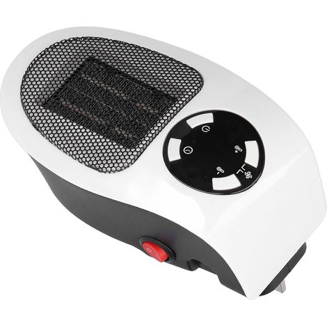 Mini radiateur électrique portable mural 500 W noir et blanc pour la maison (1/5)
