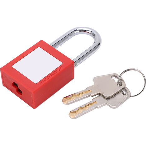 Dispositif de verrouillage de vannes à gaz et à pétrole avec clés de cadenas de sécurité pour applications industrielles, chimiques et électriques (GV01 + cadenas de 38 mm) (1/5)