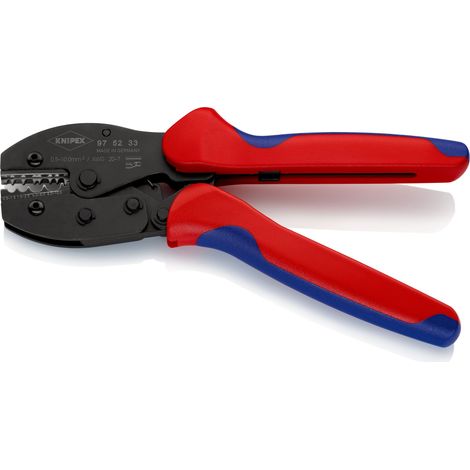 KNIPEX 97 52 33 PreciForce® Pinza per capicorda con manici multicomponente brunita 220 mm