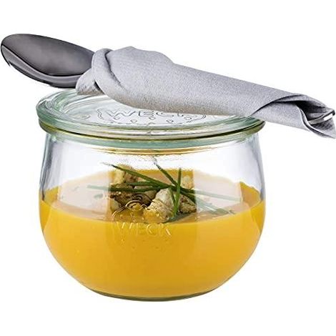 Bocaux en Verre Tulipe avec Couvercle Weck 580 mL - Lot de 6 - APS