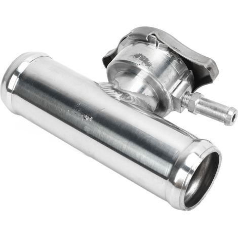 Polierter Kühlereinfüllstutzen aus T6061-Aluminium, 32 mm (1-1/4 Zoll) mit 16-PSI-Verschlusskappe, für Kfz-Kühlwasserschläuche, Inline-Einfüllstutzen, Motorzubehör. (1/5)
