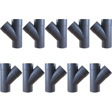 10 culottes PVC 45° Mâle Femelle Ø100 - First Plast (1/5)