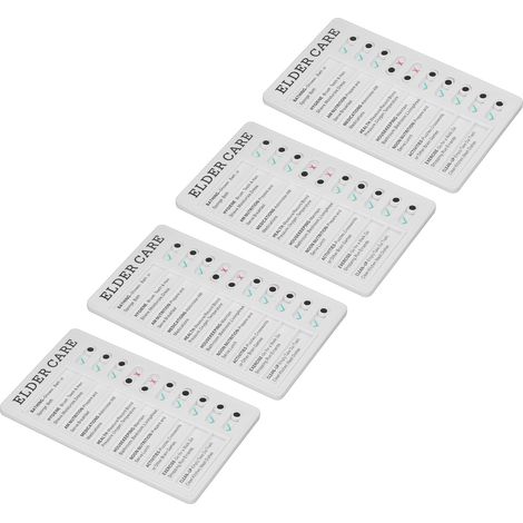 Tableau de planification réutilisable 4 sections - Organisation pratique pour soins à domicile, voyages et gestion quotidienne (1/5)