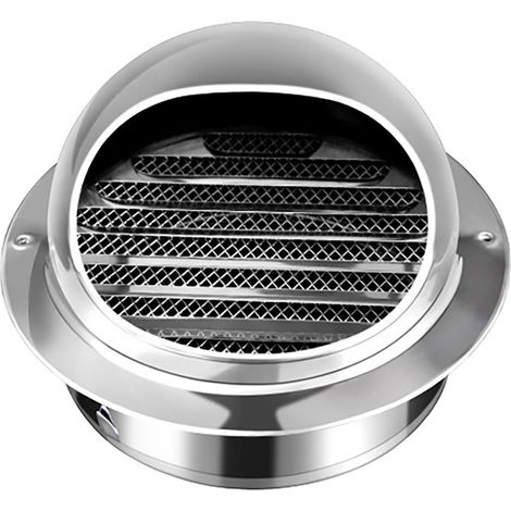 Grilles de Ventilation Sphériques, Grille D'aération Ronde en Acier Inoxydable, Sortie d'air Couvercle pour Plafond de Cuisine et de Salle de Bain, Couleur: Argent(90mm/3.5inch)
