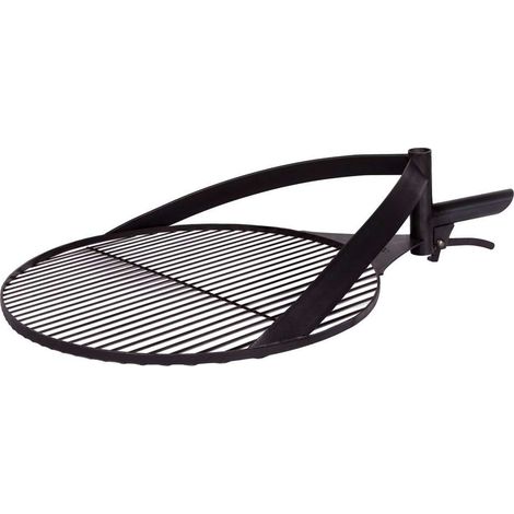 Barbecue Griglia in Acciaio Naturale 60 cm con Manico per Braciere “BANDITO”