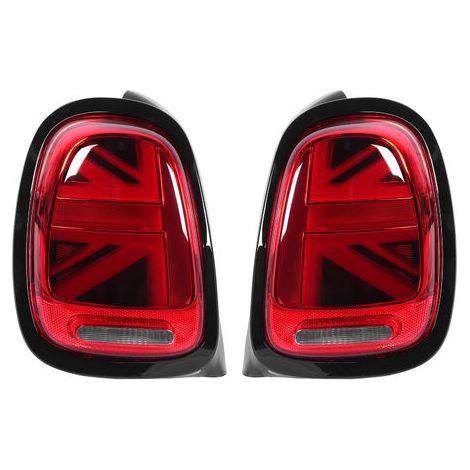 Pair - VLAND JCW Union Jack Full LED feux arrière lentille rouge convient pour F55 F56 F57 20142020 (1/5)