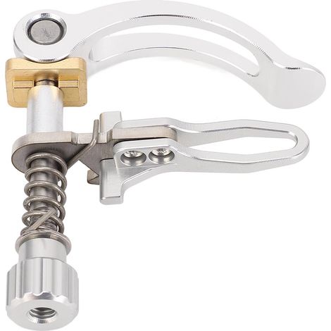 Collier de serrage rapide pour tige de selle en acier inoxydable, compatible avec les vélos pliants 3sixty 31,8 mm, couleur argent. (1/5)