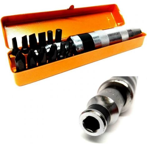 KIT GIRAVITE CACCIAVITE IMPATTO IN FERRO BATTENTE A PERCUSSIONE 13 PEZZI (1/5)
